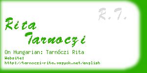 rita tarnoczi business card