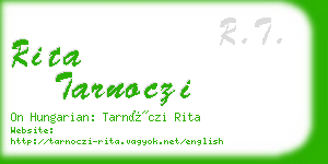rita tarnoczi business card